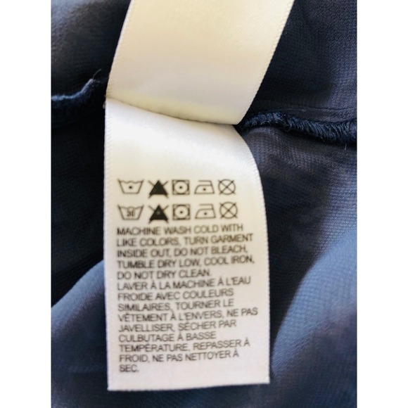 Lucky Brand Blue Floral Button Up Peasant Blouse Small Bohemian Long Sleeve - Picture 8 of 14